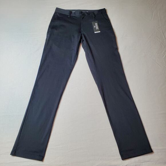Rhone Men's Size 30X32 NWT Commuter Pants Slim Straight Leg Black 100036 - Picture 4 of 10